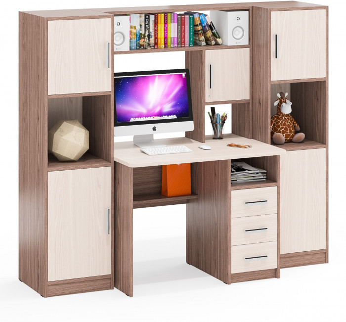 С-МД-СК9 Компоновка № 02, ясень шимо светлый/ясень шимо тёмный