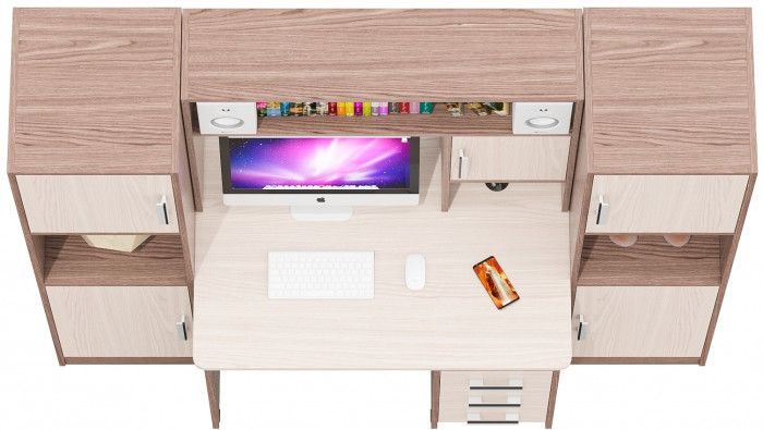 С-МД-СК9 Компоновка № 02, ясень шимо светлый/ясень шимо тёмный