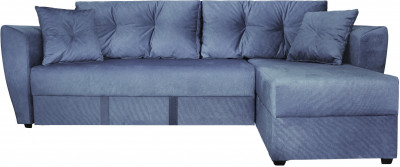 СПБ Диван УГЛОВОЙ Амстердам велюр серый 160