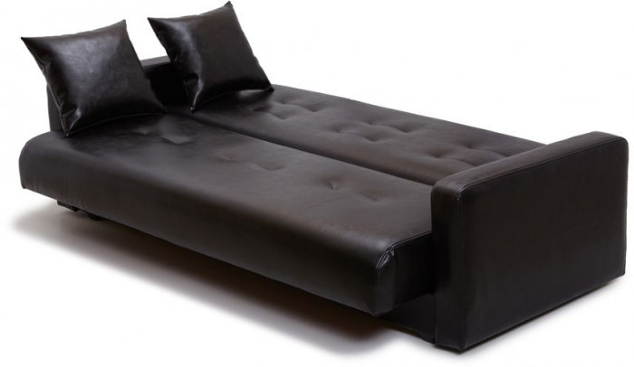Диван-кровать Престиж 140х190, книжка, экокожа, черный