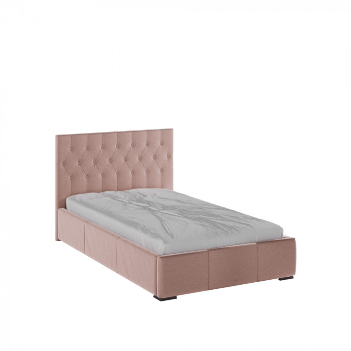 Октавия Кровать интерьерная 120 пыльная роза ромб, ортопед