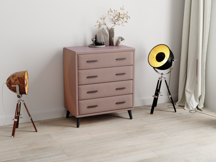 Комод интерьерный Пай пыльная роза/мдф пудра