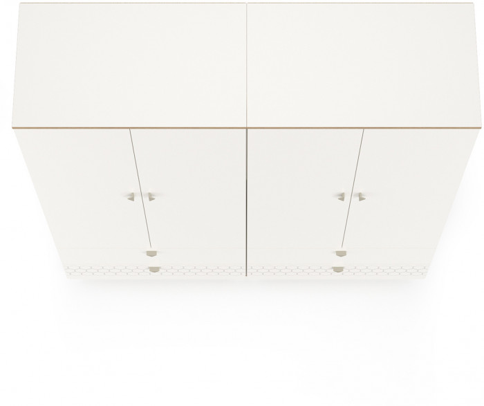 Эйп 13.334 Шкаф для одежды + 13.334 Шкаф для одежды, цвет белый/дуб белый, ШхГхВ 170х51,1х183,8 см., универсальная сборка