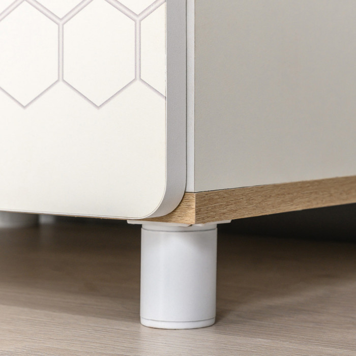 Эйп 13.334 Шкаф для одежды + 13.334 Шкаф для одежды, цвет белый/дуб белый, ШхГхВ 170х51,1х183,8 см., универсальная сборка