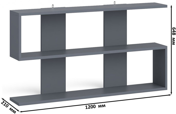 Мори компьютерный стол МС-2 + Комод МК800.4 + Полка 1200, графит