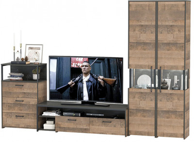 Трувор Гостиная 038, дуб гранж песочный/интра