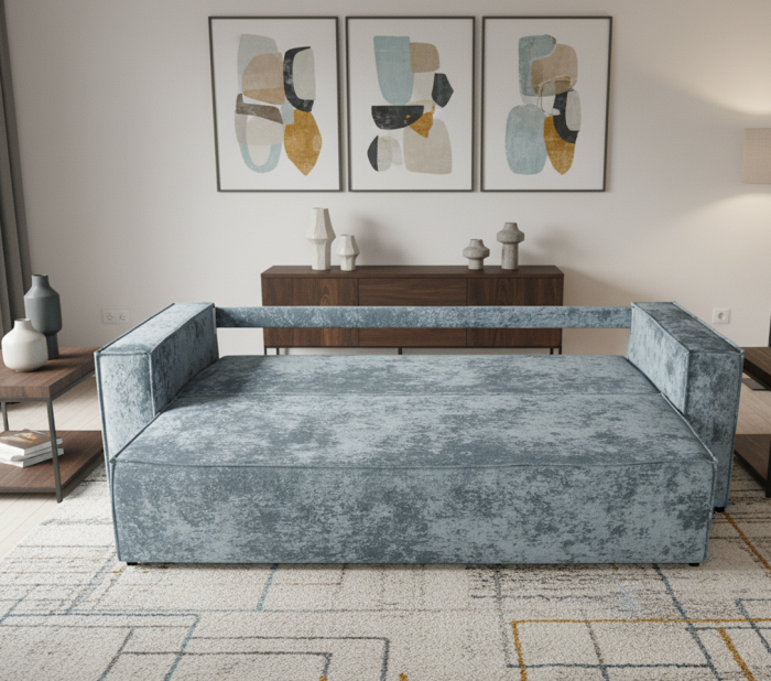 Диван-еврокнижка Лофт Люкс Плюш, 140х195, серый