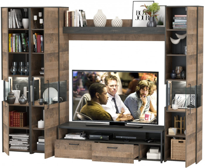 Трувор Гостиная 031, дуб гранж песочный/интра