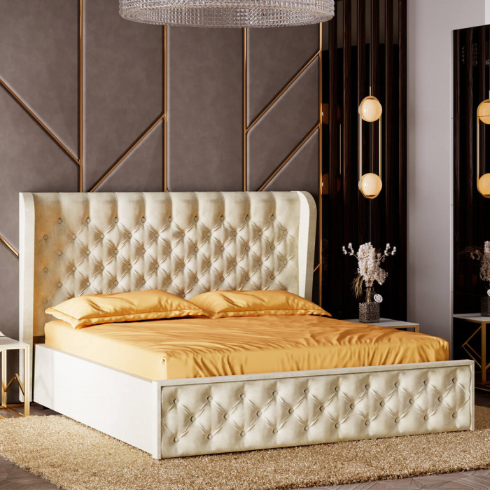 Кровать "Франческа" КР-06 1,2м под подъемный механизм крем