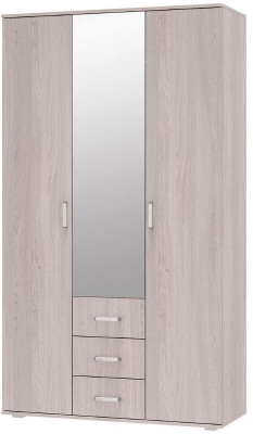 &quot;Белла&quot; шкаф 3-х створчатый (1200х2120х470) венге/ясень белый