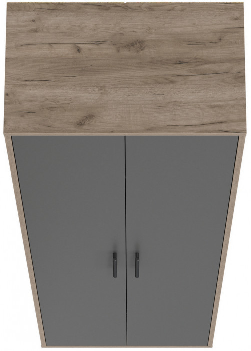 Прихожая 2-3430дкт/граф Домино - Шкаф для одежды, дуб крафт табачный/графит
