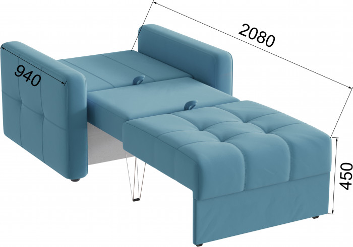 Кресло-кровать Брэй, Светло-голубой