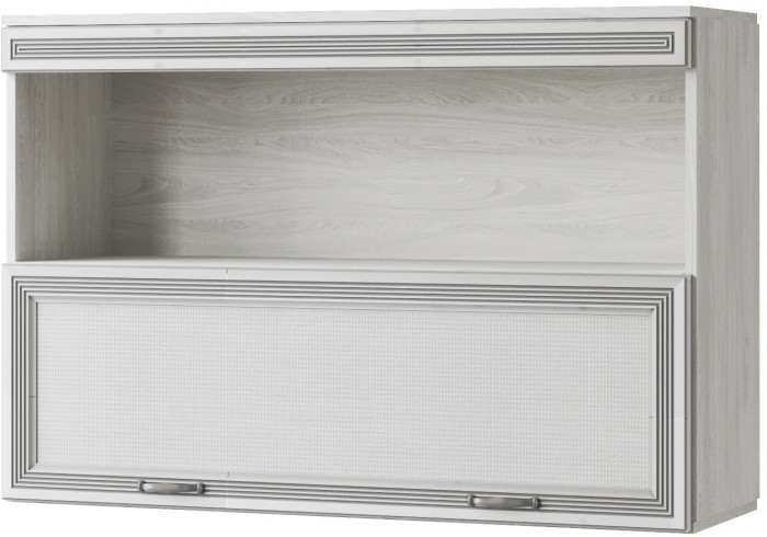 Ливорно Полка навесная ЛН-3 ясень анкор светлый патина серебро